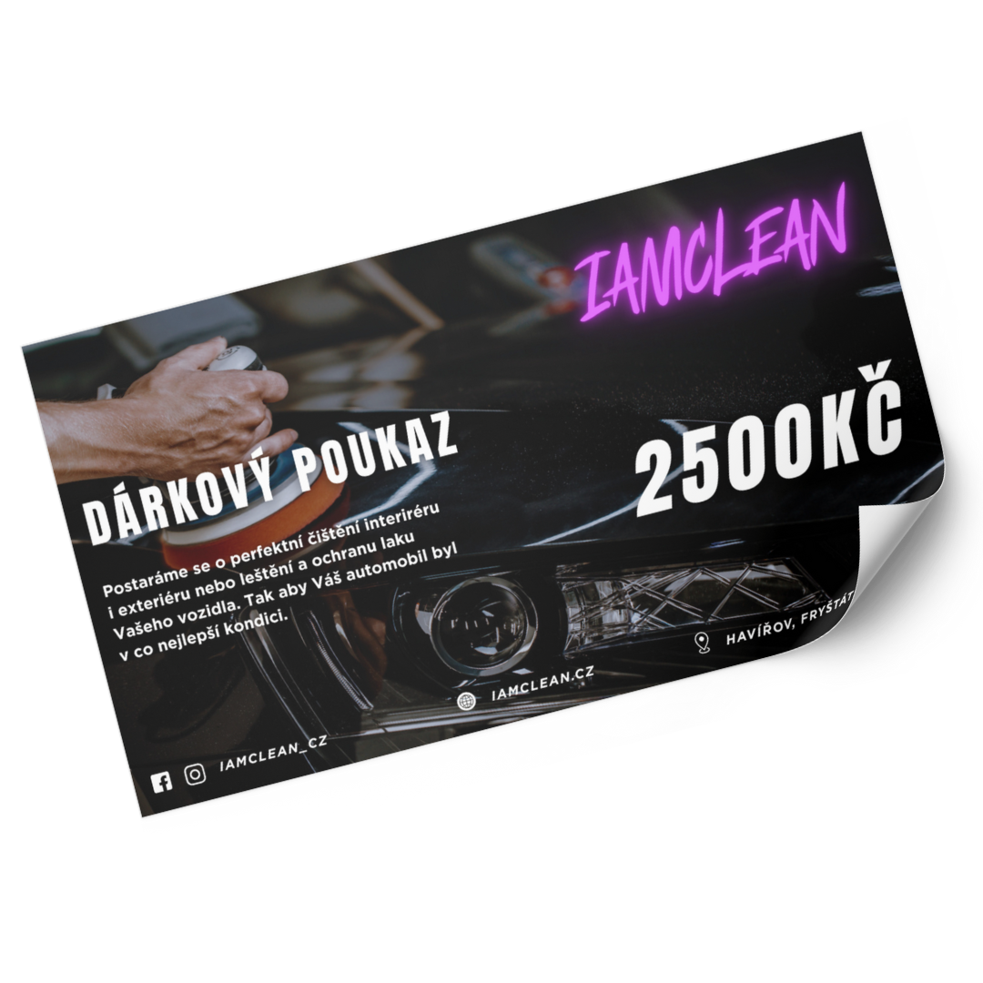 Ukázka dárkového poukazu Iamclean